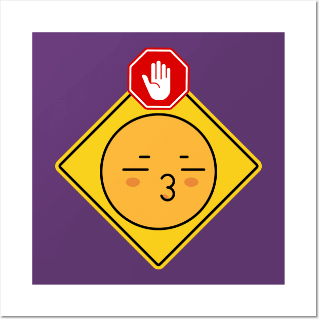 Alert Warning Facial Emoji Expressions #10 Wall Art by classic-d-shop